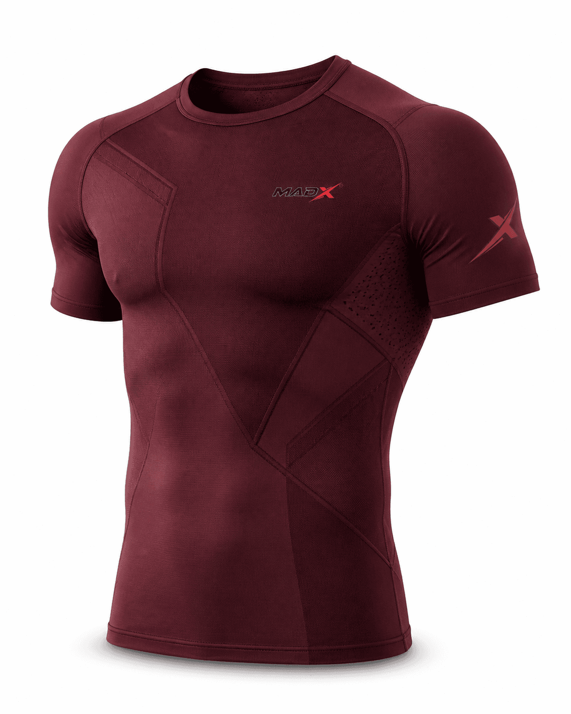 Edge Burgundy Compression T-Shirt