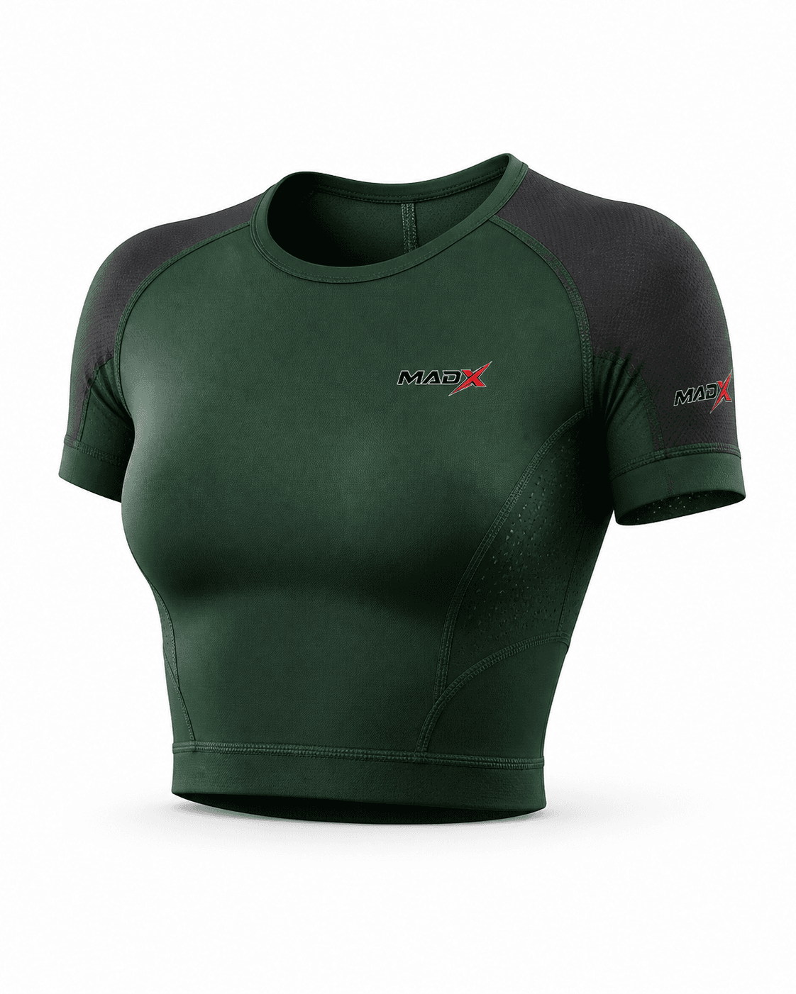 Range Forest & Charcoal Performance Crop Top