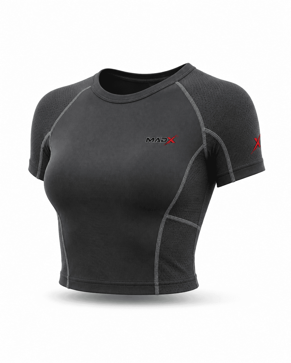 Circuit Charcoal Performance Crop Top