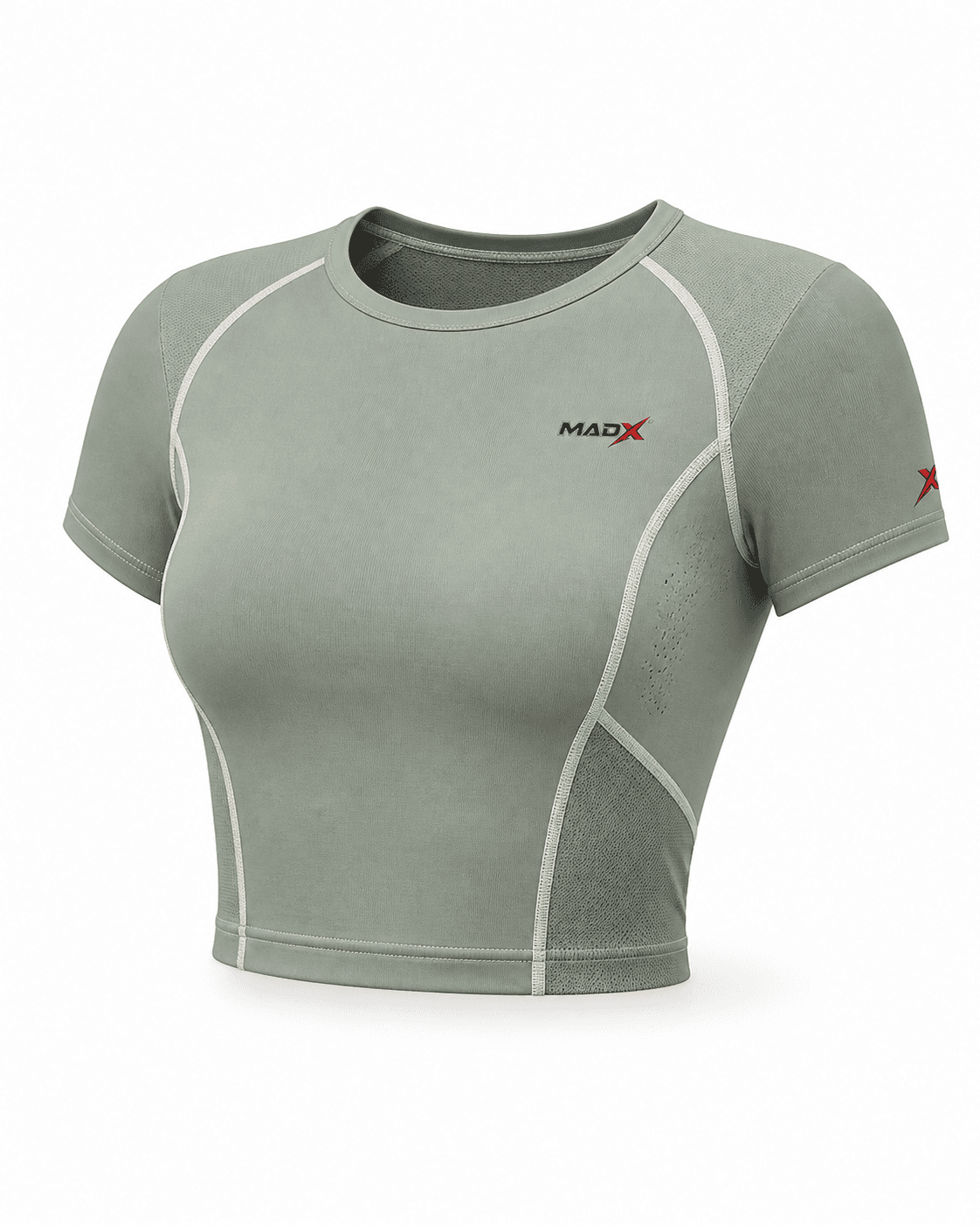 Breeze Sage & Cream Performance Crop Top