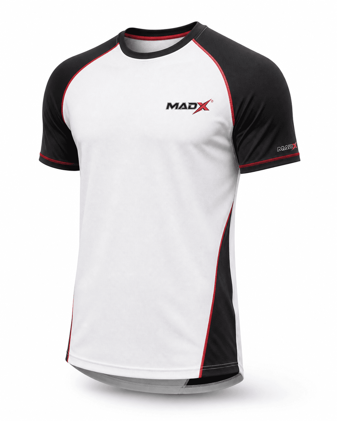Sprint White, Black & Red Gym T-Shirt