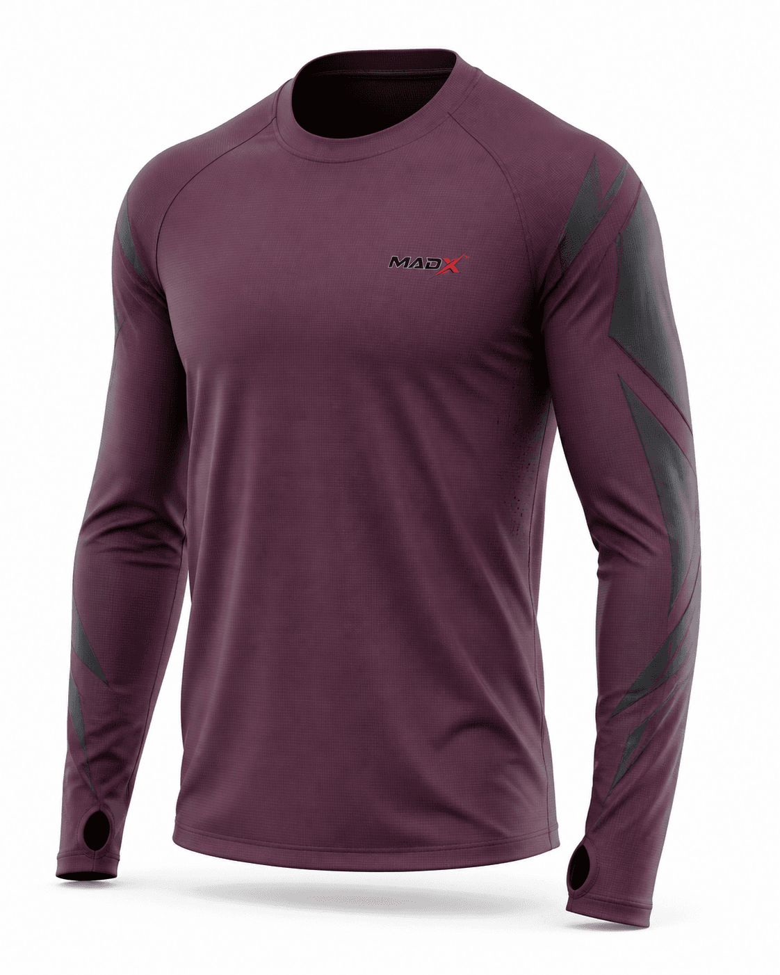 Slash Plum & Charcoal Long-Sleeve Training Top