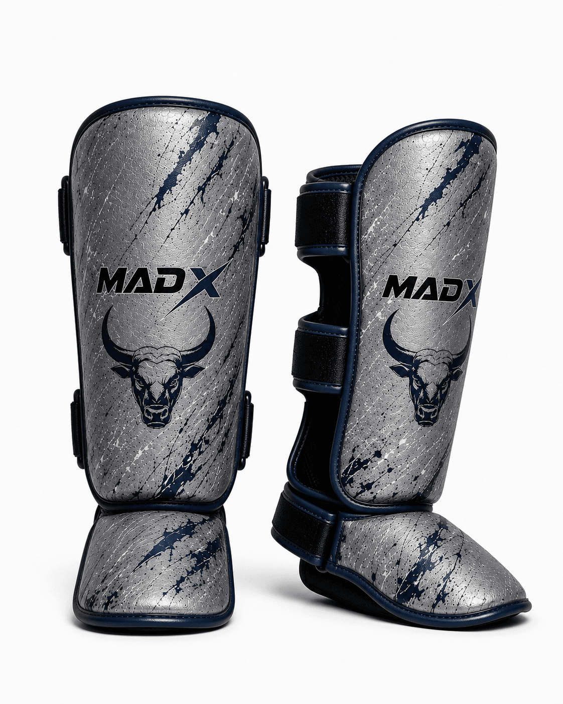 Brutal Silver Bull Shin Guards
