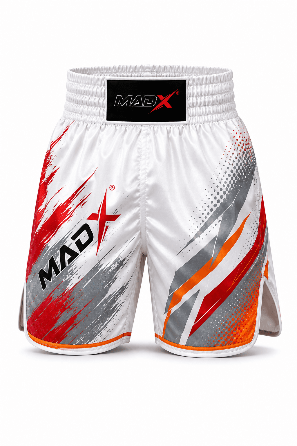 Inferno White, Red & Orange Boxing Shorts
