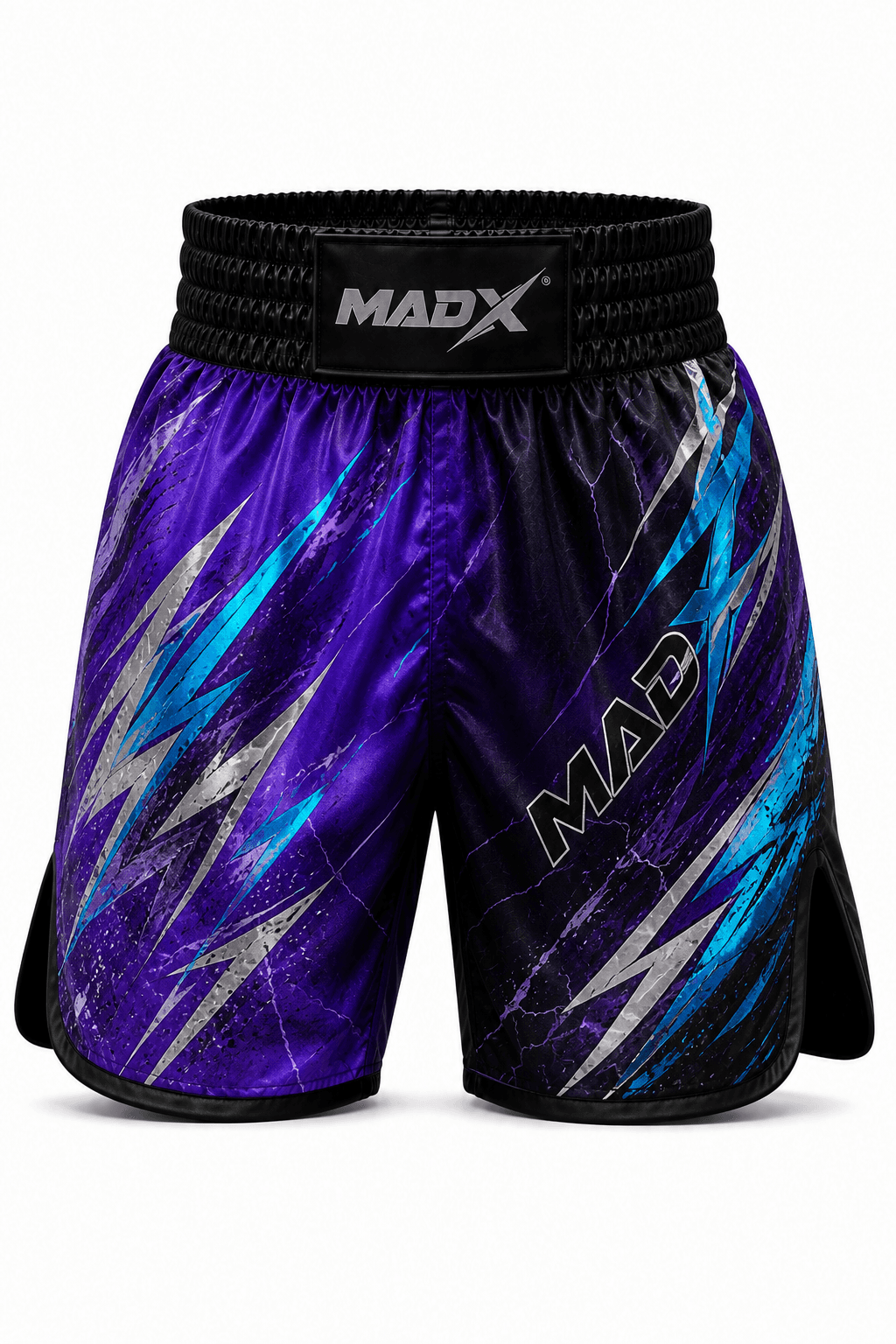 Voltage Purple & Cyan Boxing Shorts