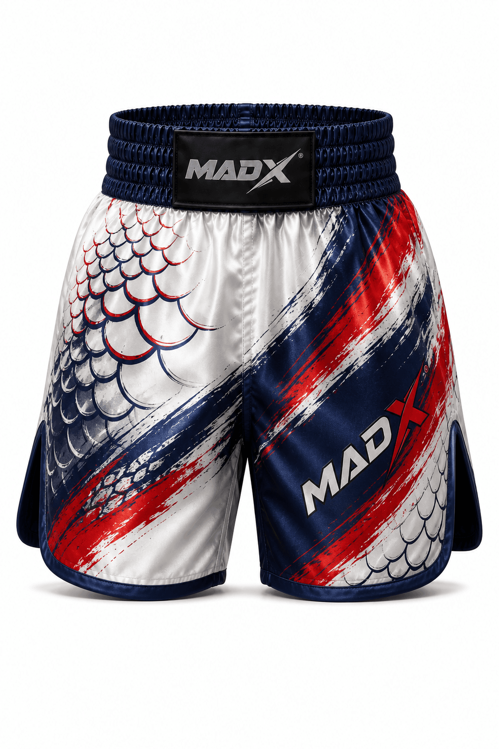 Dragon Pearl, Navy & Crimson Boxing Shorts