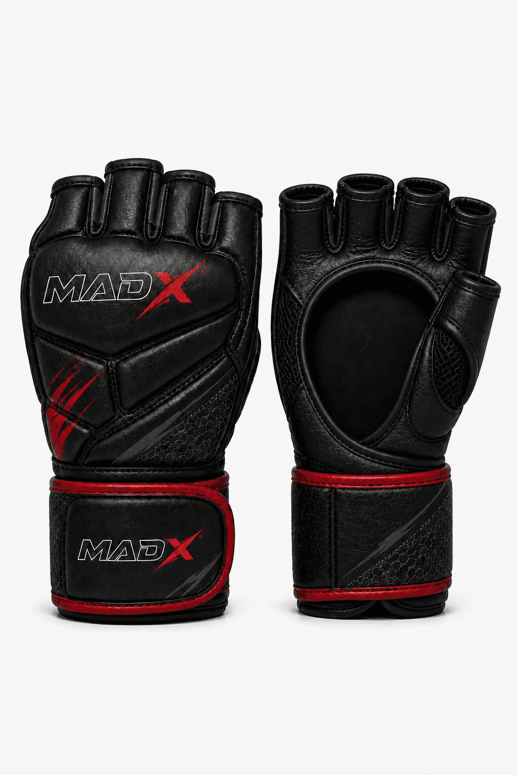 Strike Black & Red MMA Gloves