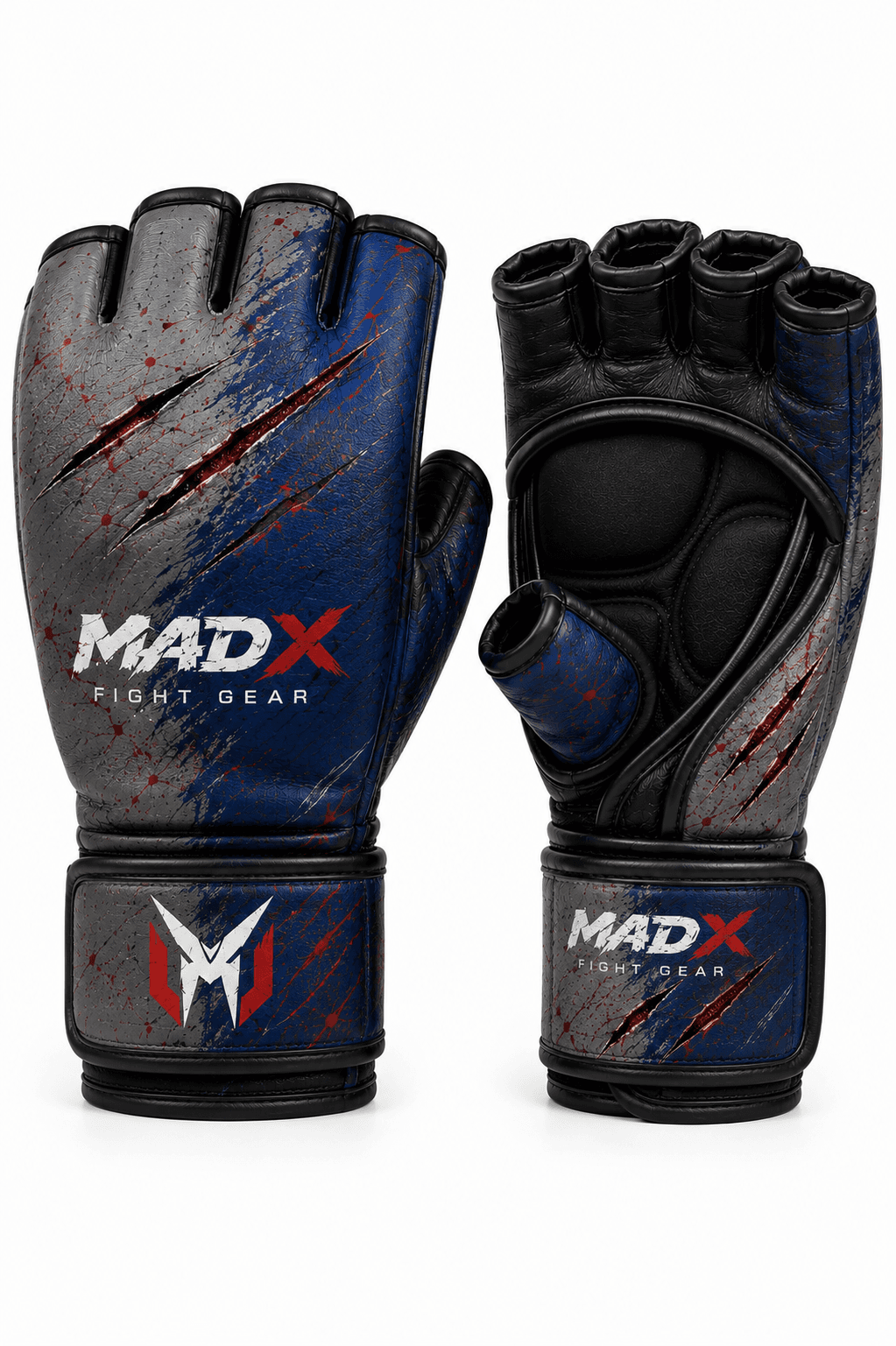 Tornado Blue & Grey MMA Gloves