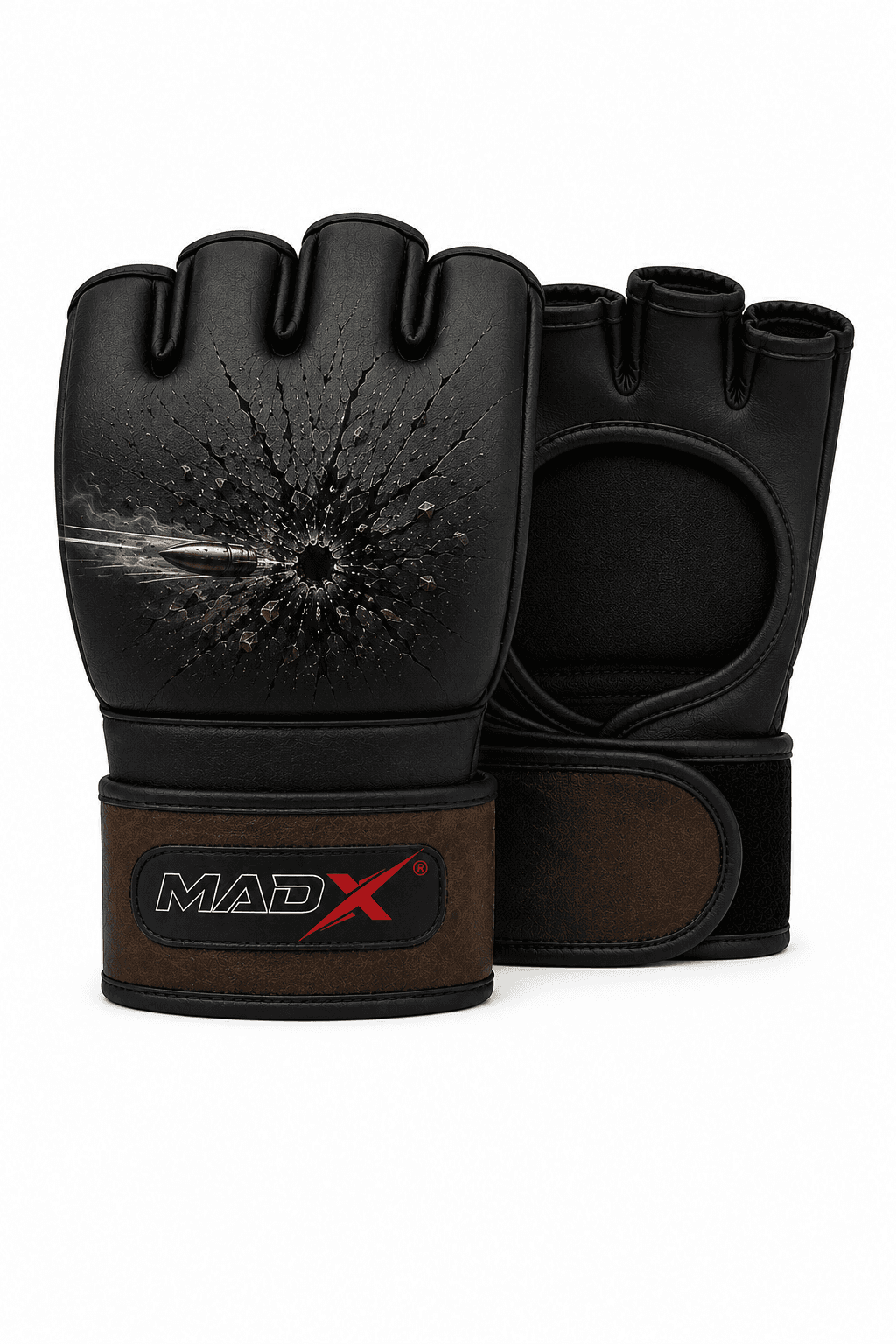 Apex Impact Black & Brown Grappling Gloves